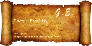 Gácsi Evelin névjegykártya